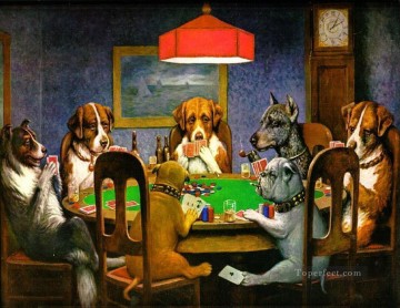 dogs Painting - A Friend in Need Dogs Playing Poker Cassius Marcellus Coolidge